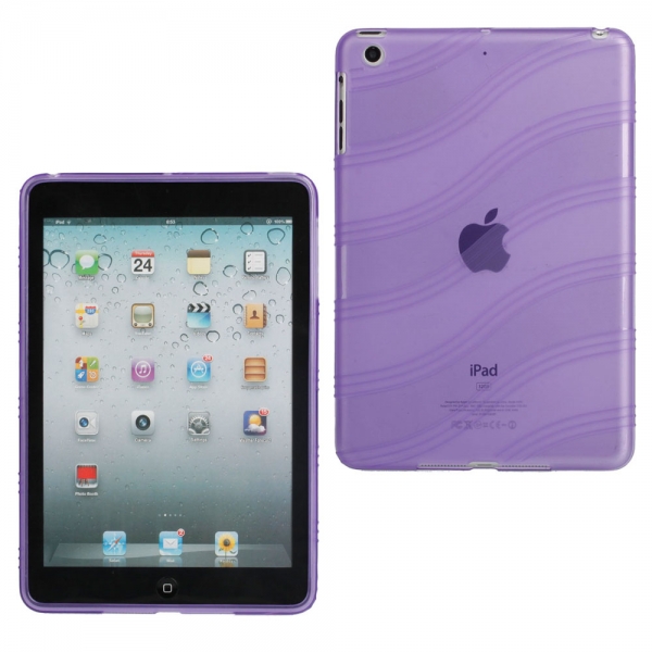 Romantic Wave Pattern Back Cover Case for iPad Mini Purple